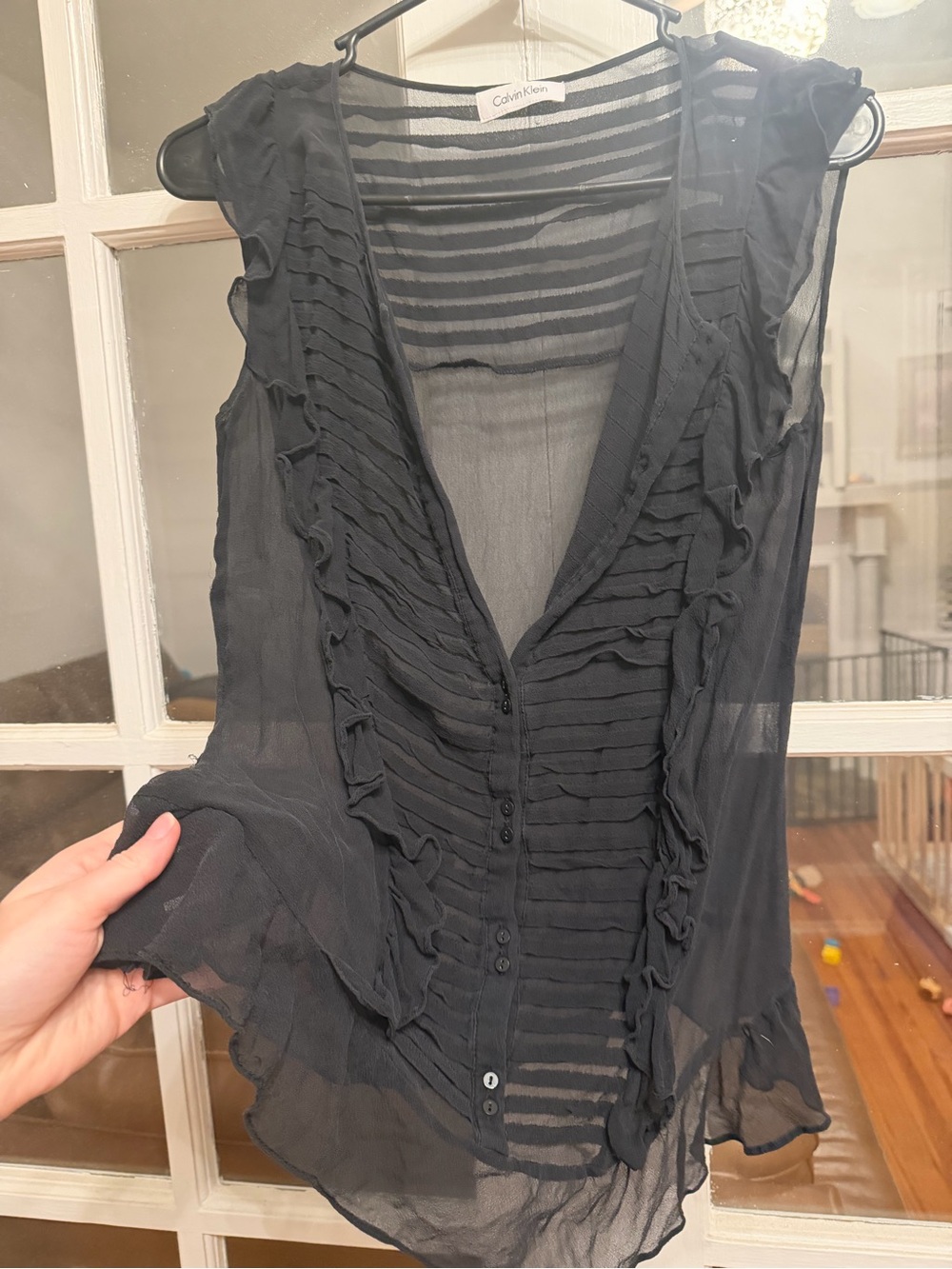 Vintage sheer black top